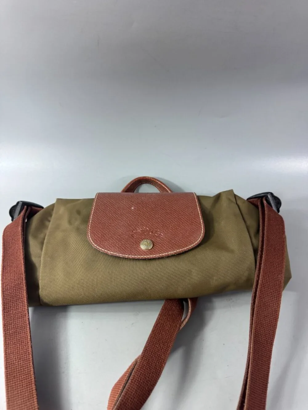 Longchamp Le Pliage Medium Backpack in Green